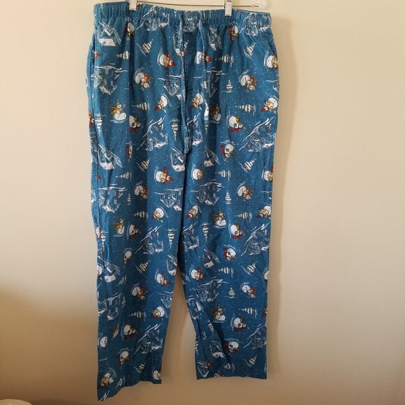 Joe Boxer Christmas Holiday Snowman Pajama Pants Plus size XL Elastic Waist - Picture 1 of 9